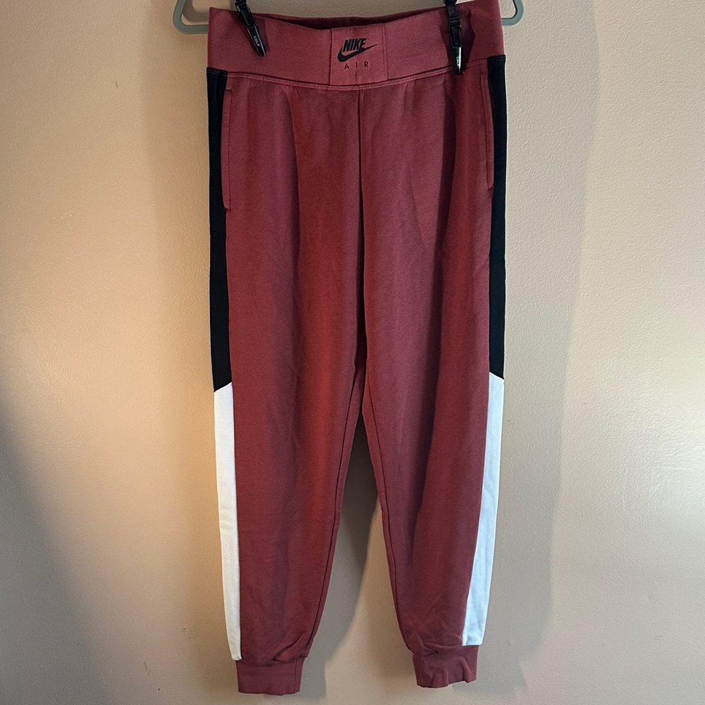 Nike Air Burgundy and Black Joggers